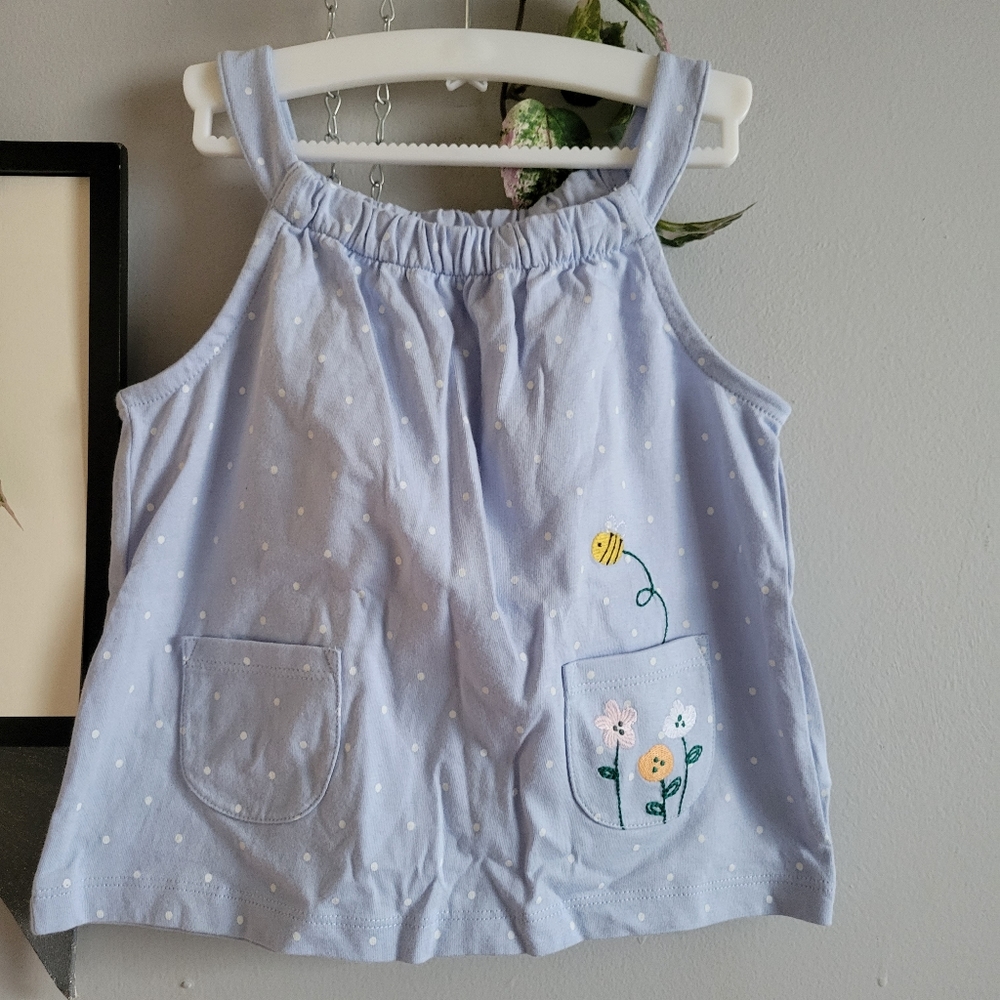 Carter's Just One You Polka Dot Bee Flower Sleeveless Tank 3T‎